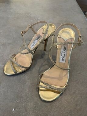Jimmy Choo gold heals , size 37
